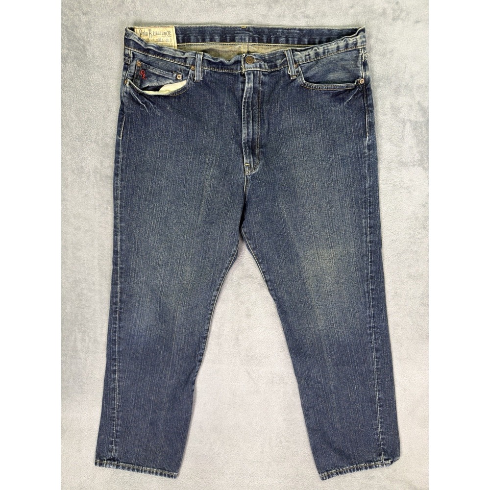 Polo Ralph Lauren Jeans Mens 38x30 Blue Cortlandt 300 Dark Wash Straight Relaxed